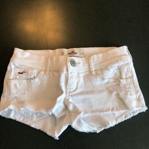 Hollister White Jean Shorts